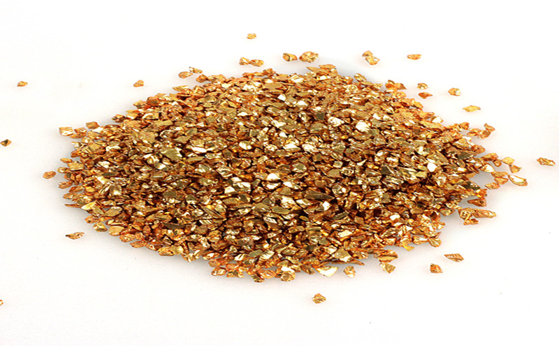 Gold Crushed Glass Stones