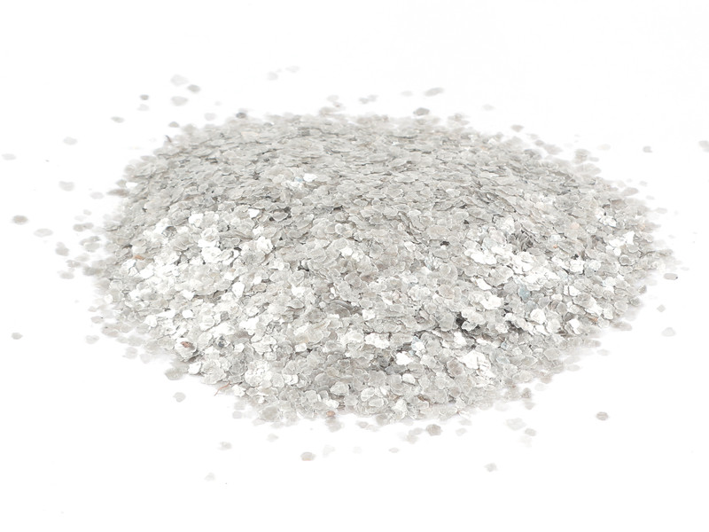 Silver White Natural Mica Flakes Glitter